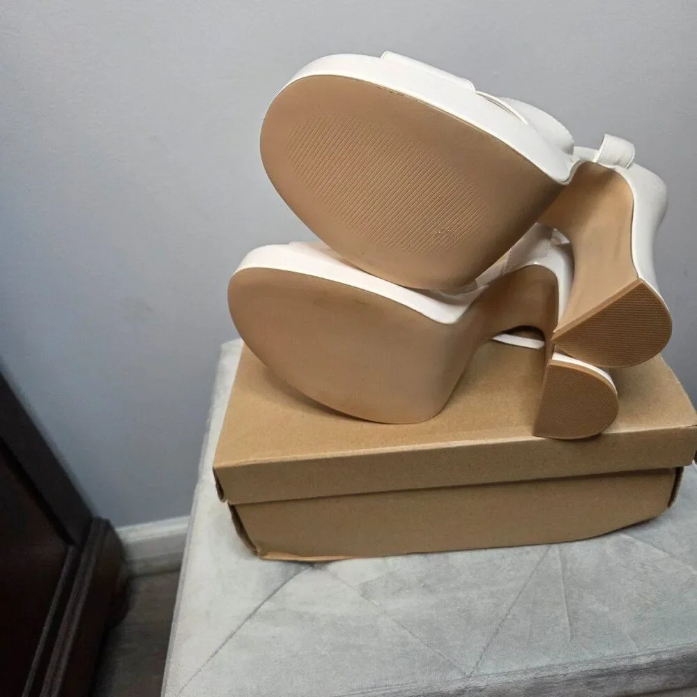 Steve Madden Liandra Platform Sandals, Tali Bone, Size 10
